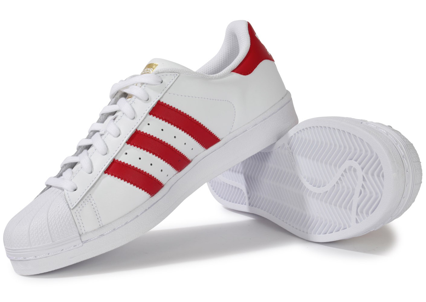 adidas superstar femme bande rouge